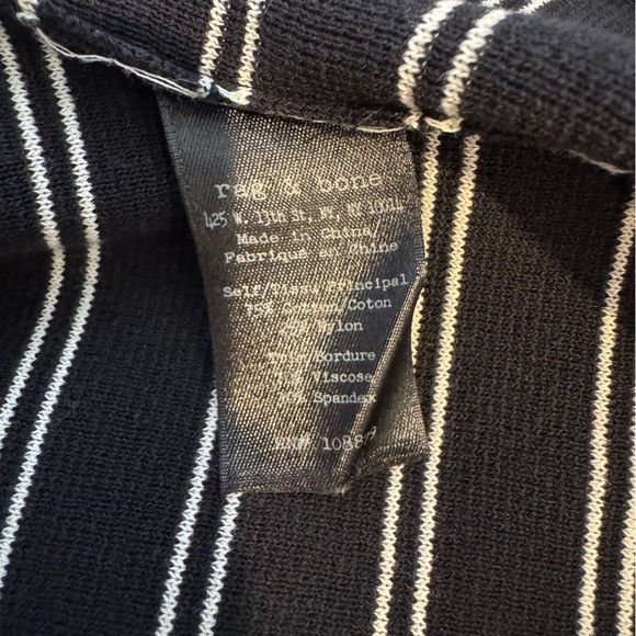 Rag & Bone Regan Skirt Mini Stripe Exposed Zipper Size M - Picture 8 of 9